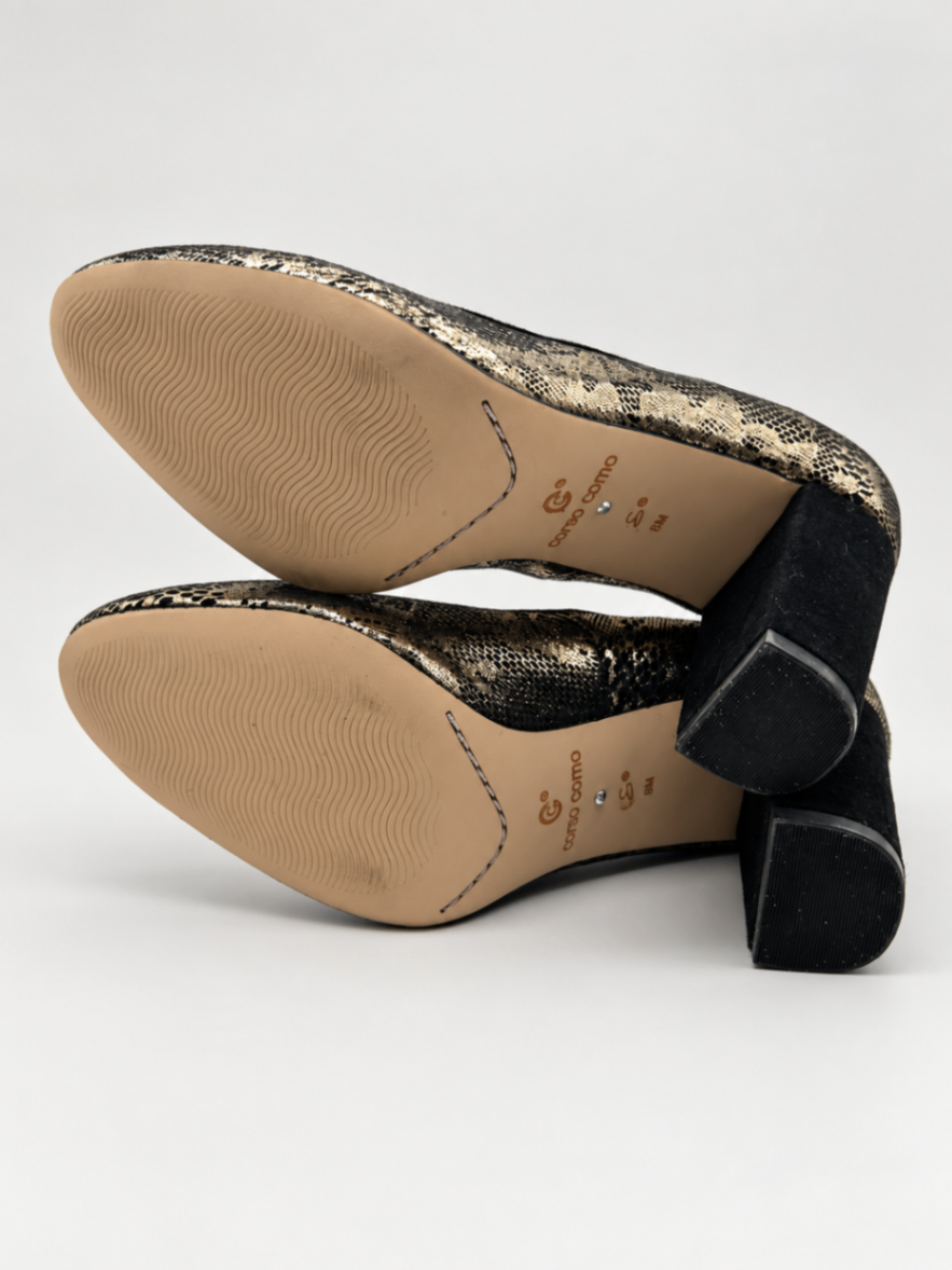 Corso Como Heels 8M Black and gold