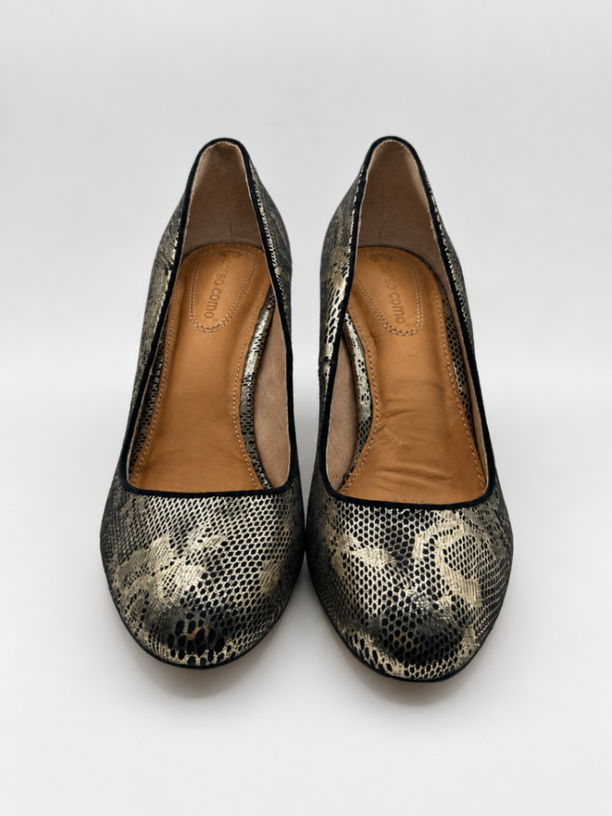Corso Como Heels 8M Black and gold
