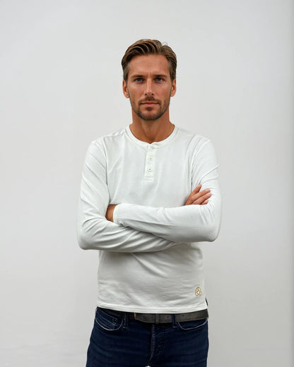 Circlo Timeless Henley - Cotton Blend with Honeycomb Detail