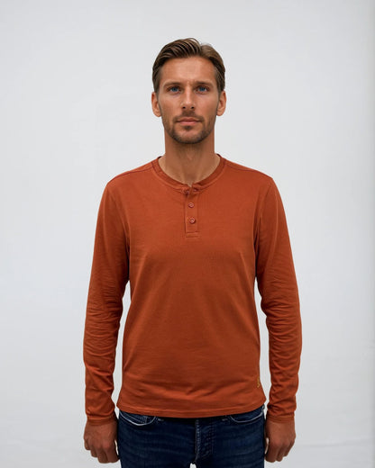 Circlo Timeless Henley - Cotton Blend with Honeycomb Detail