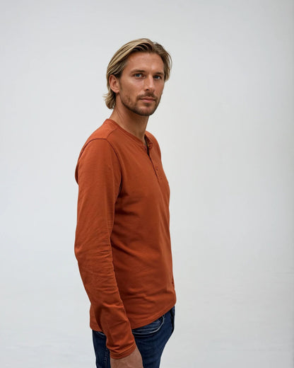 Circlo Timeless Henley - Cotton Blend with Honeycomb Detail