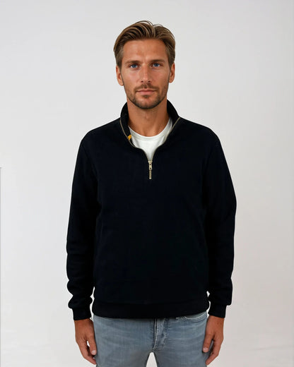 Circlo Classic Zip Sweater - 100% Cotton Half-Zip