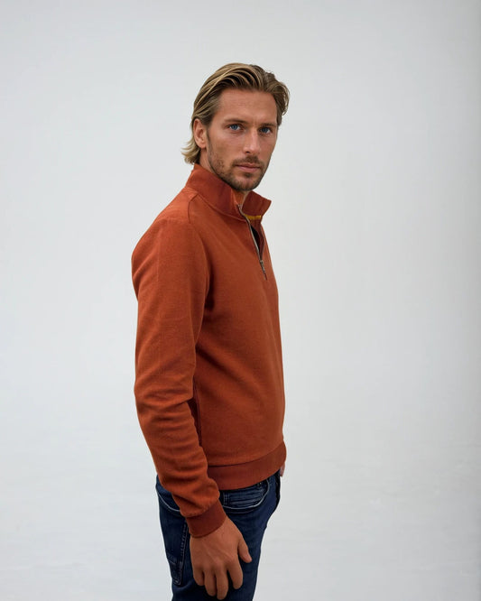 Circlo Classic Zip Sweater - 100% Cotton Half-Zip
